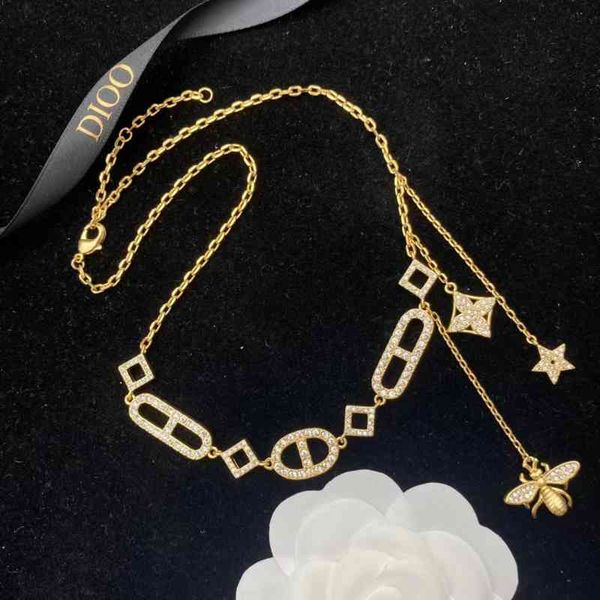2022 new tassel diamond inlaid letter necklace female brass clavicle chain us design jewelry, Black
2022 new tassel diamond inlaid letter necklace female brass clavicle chain us design jewelry, Black