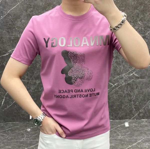 summer men's t-shirts bear diamond sequins printing design 2022 new tees round neck cotton half sleeved short sleeve purple black white, White;black
summer men's t-shirts bear diamond sequins printing design 2022 new tees round neck cotton half sleeved short sleeve purple black white, White;black