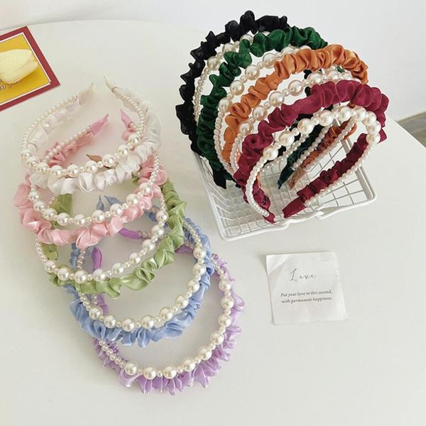 fashion women's headwear pearls polyester patchwork headband pleated hairband hair accessories, Slivery;white
fashion women's headwear pearls polyester patchwork headband pleated hairband hair accessories, Slivery;white