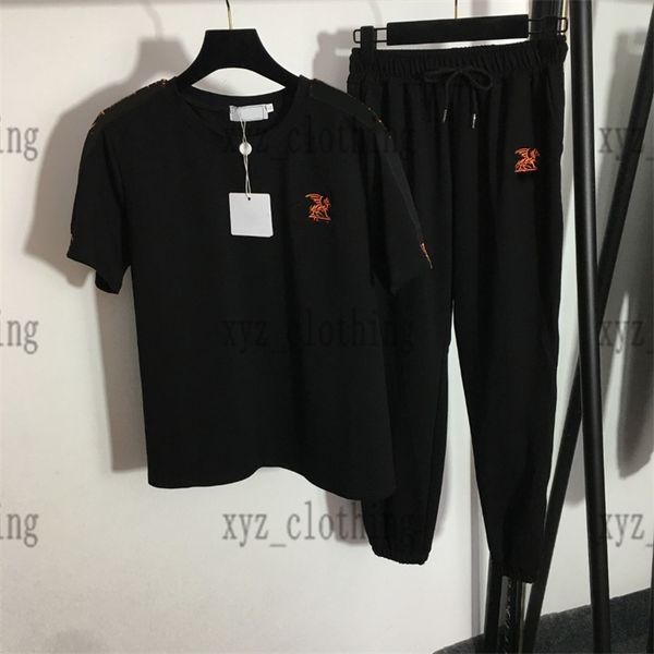 black color womens pants sets high-end tracksuits white t shirts with long pants embroidery round neck t-shirts elastic waist casual trouser
black color womens pants sets high-end tracksuits white t shirts with long pants embroidery round neck t-shirts elastic waist casual trouser