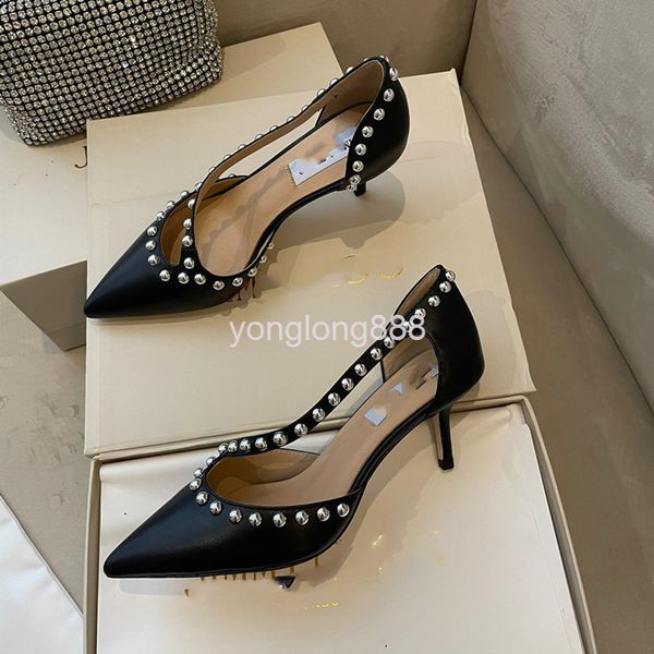 sandals high end european goods spring summer rivet shallow mouth pointed high heels women's sals fashionable comfortable single, Black
sandals high end european goods spring summer rivet shallow mouth pointed high heels women's sals fashionable comfortable single, Black