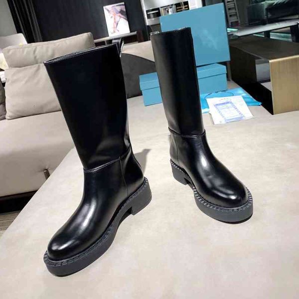women's leather boots motorcycle boots calf punk shoes round head square high heels winter series, Black
women's leather boots motorcycle boots calf punk shoes round head square high heels winter series, Black