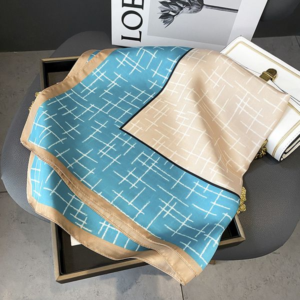 scarves summer thin irregular patchwork assorted colors plaid artificial silk 70 medium kerchief business scarf tied bag decoration, Blue;gray
scarves summer thin irregular patchwork assorted colors plaid artificial silk 70 medium kerchief business scarf tied bag decoration, Blue;gray