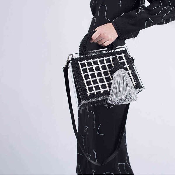 evening bag luxury designer wool acrylic handbag women brand handmade knitting tassel small shoulder bag ladie clear woven crossobody 220622
evening bag luxury designer wool acrylic handbag women brand handmade knitting tassel small shoulder bag ladie clear woven crossobody 220622
