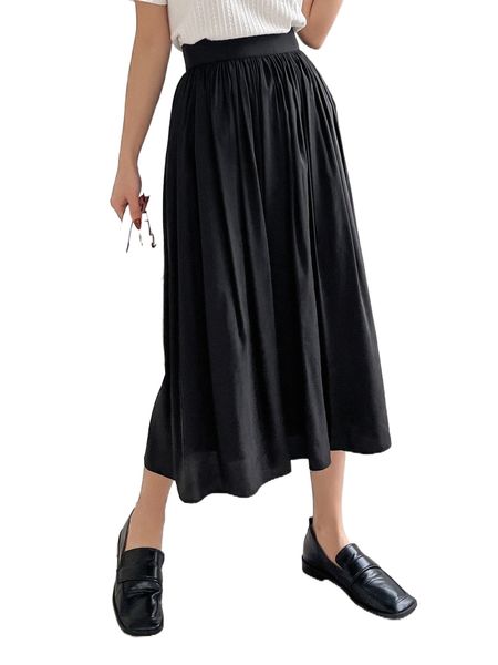 dazy solid high waist skirt r8my#, Black
dazy solid high waist skirt r8my#, Black