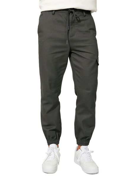 men drawstring waist flap detail pants s41d#, Black
men drawstring waist flap detail pants s41d#, Black