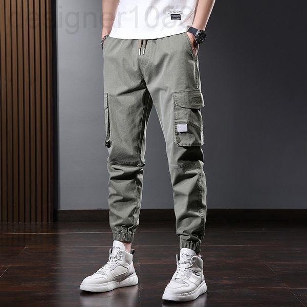 men's pants designer 2022 new spring and summer multi pocket work clothes casual pants men's trend loose legged elastic waist crop, Black
men's pants designer 2022 new spring and summer multi pocket work clothes casual pants men's trend loose legged elastic waist crop, Black