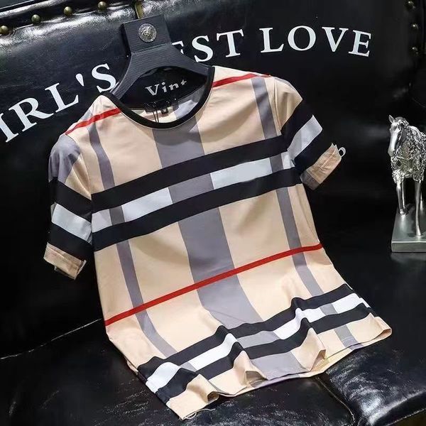 2022 summer new men's t-shirts ice silk short-sleeved plaid printing letter printing designer youth trend large size s-xxxl, White;black
2022 summer new men's t-shirts ice silk short-sleeved plaid printing letter printing designer youth trend large size s-xxxl, White;black