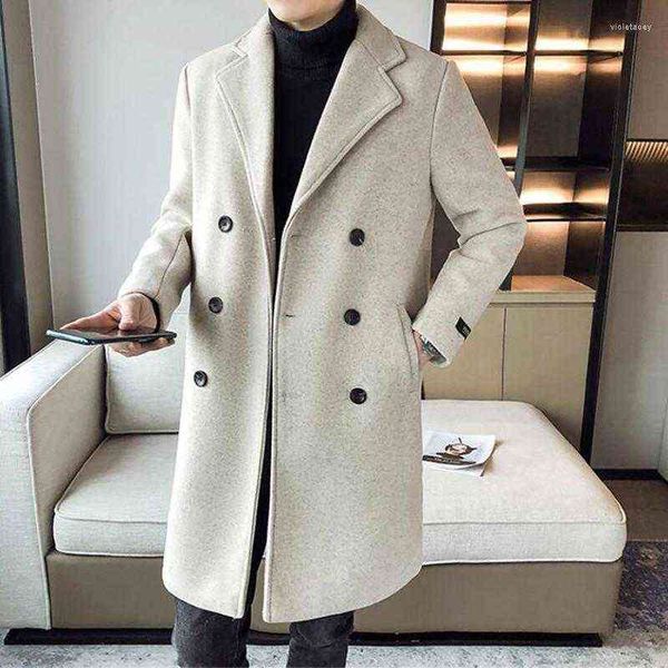 men's wool & blends 2022 autumn winter double-breasted solid mid-length men woolen jacket slim fit trench coat business overcoat leisur, Black
men's wool & blends 2022 autumn winter double-breasted solid mid-length men woolen jacket slim fit trench coat business overcoat leisur, Black