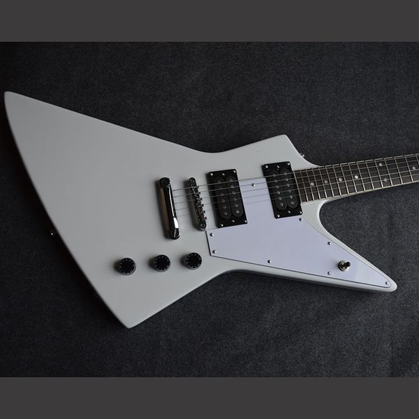 chinese electric guitar exploer style white color black hardware mahogany body and neck rosewood fingerboard
chinese electric guitar exploer style white color black hardware mahogany body and neck rosewood fingerboard