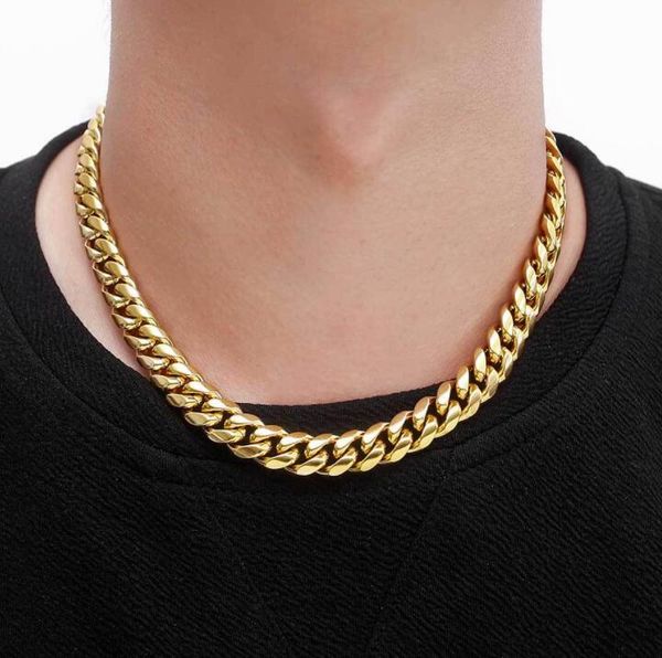 18k gold plated 12mm hip hop cuban necklace chains polished round grinding encryption men's necklace, Silver
18k gold plated 12mm hip hop cuban necklace chains polished round grinding encryption men's necklace, Silver