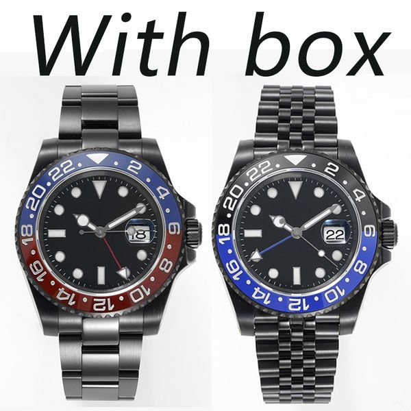 designer men's watch high-quality 40mm automatic machine watch 904l stainless steel strap st9 folding buckle ceramic black dial wristwa, Slivery;brown