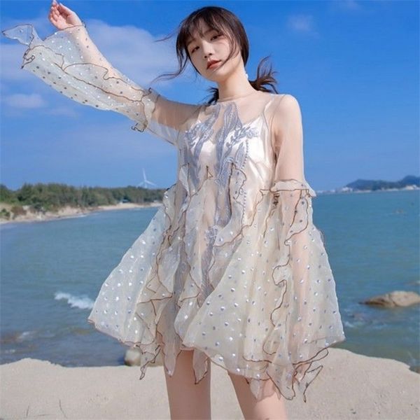 spring organza embroidered super fairy holiday beach jumpsuit women fashion flare sleeve ruffles wide leg rompers bodysuit 220712, Black;gray
spring organza embroidered super fairy holiday beach jumpsuit women fashion flare sleeve ruffles wide leg rompers bodysuit 220712, Black;gray