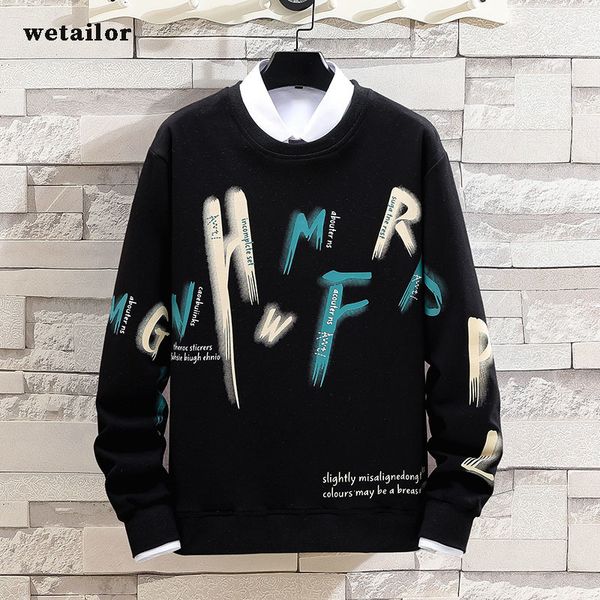 spring autumn men letter print longsleeve sweatshirts round pullover neck fashion casual korean jumper 220815, Black
spring autumn men letter print longsleeve sweatshirts round pullover neck fashion casual korean jumper 220815, Black