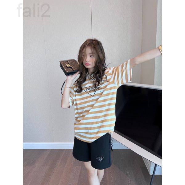 women's t-shirt designer chaopai 22 early spring new triangular printing classic stripe thread comfortable cotton versatile casual loos, White
women's t-shirt designer chaopai 22 early spring new triangular printing classic stripe thread comfortable cotton versatile casual loos, White