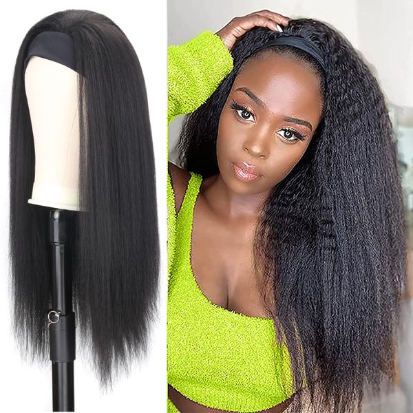 yaki headband natural black red kinky straight daily synthetic hair wigs for women female, Golden;white
yaki headband natural black red kinky straight daily synthetic hair wigs for women female, Golden;white