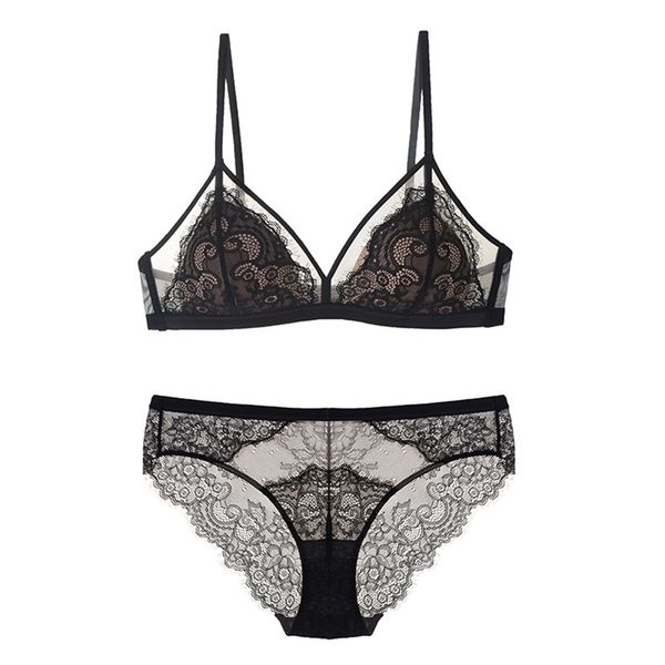 soft triangle cup wireless bra set lace mesh bra and panties set thin lined transparent set underwear women lingerie y200415, Red;black
soft triangle cup wireless bra set lace mesh bra and panties set thin lined transparent set underwear women lingerie y200415, Red;black