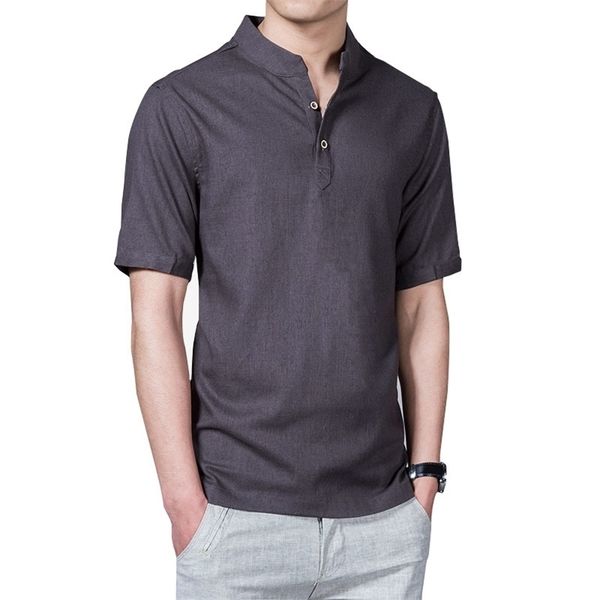 fashion summer shirts men short sleeve mandarin collar men linen shirt breathable solid color casual white shirts 4xl 5xl 210412, White;black
fashion summer shirts men short sleeve mandarin collar men linen shirt breathable solid color casual white shirts 4xl 5xl 210412, White;black