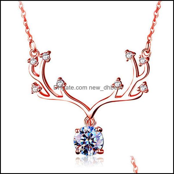 pendant necklaces rose gold sier elk necklace trend fashion temperament antler christmas gift luxury moissanite newdhd newdhdhhmm, Silver
pendant necklaces rose gold sier elk necklace trend fashion temperament antler christmas gift luxury moissanite newdhd newdhdhhmm, Silver