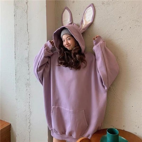 hoodies women autumn sweatshirt front pocket rabbit long sleeve hooded ulzzang oversize kawaii female casual loose 201202, Black
hoodies women autumn sweatshirt front pocket rabbit long sleeve hooded ulzzang oversize kawaii female casual loose 201202, Black