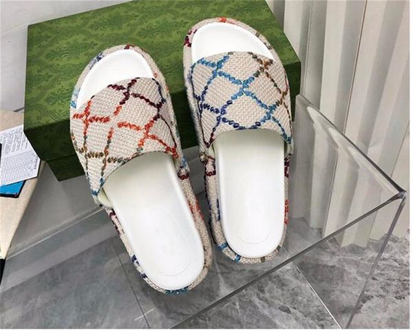 stylist woman men slipper platform sandals embroidered alphabet slippers summer beach slides fashion thick bottom sandal, Black
stylist woman men slipper platform sandals embroidered alphabet slippers summer beach slides fashion thick bottom sandal, Black