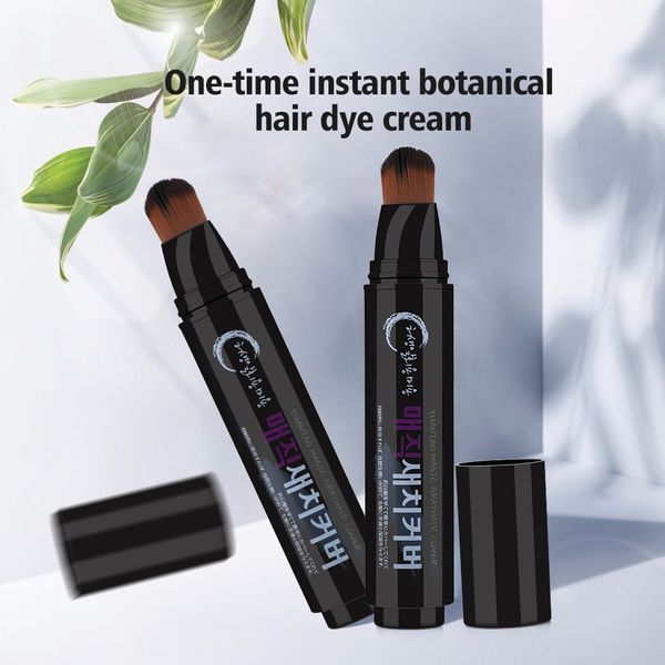 temporary hair dye natural cover white gray hair portable black hair dye brush pen herbal color wax long lasting hairstylen
temporary hair dye natural cover white gray hair portable black hair dye brush pen herbal color wax long lasting hairstylen