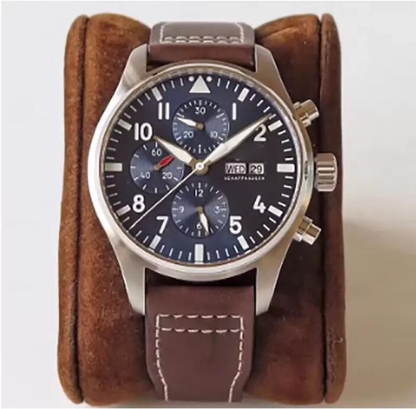 men automatic mechanical pilots watch stainless steel sapphire brown leather blue dial sport watches, Slivery;brown
men automatic mechanical pilots watch stainless steel sapphire brown leather blue dial sport watches, Slivery;brown