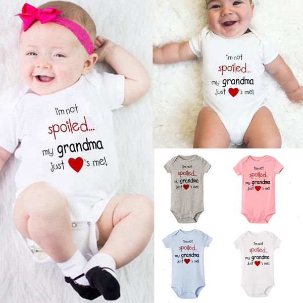 im not spoiled my rompers grandma just loves me newborn baby bodysuit cute short sleeve boy girl casual jumpsuit, Blue
im not spoiled my rompers grandma just loves me newborn baby bodysuit cute short sleeve boy girl casual jumpsuit, Blue