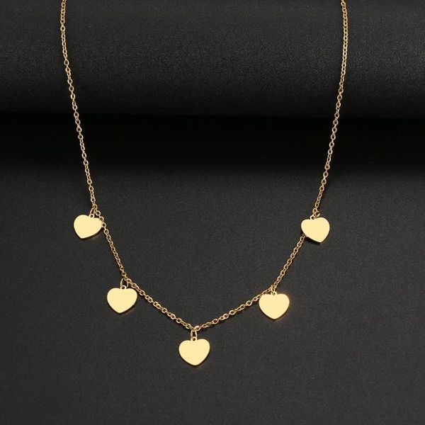 pendant necklaces stainless steel hearts gold silver color multi-accessory chain necklace for women jewelry simple fashionable
pendant necklaces stainless steel hearts gold silver color multi-accessory chain necklace for women jewelry simple fashionable