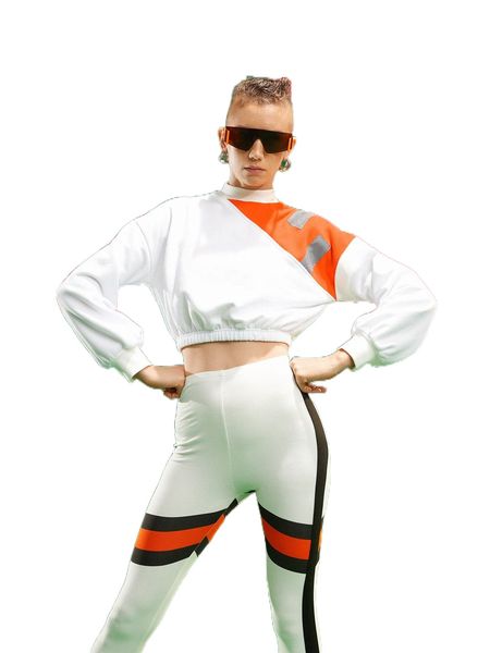 x romina colorblock drop shoulder mock neck crop pullover 85vm#, Black
x romina colorblock drop shoulder mock neck crop pullover 85vm#, Black