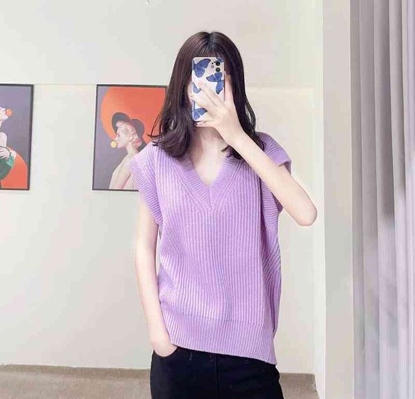 women's knits & tees xiaohe wool knitted two-color backing purple cashmere blended vest sweater women, White
women's knits & tees xiaohe wool knitted two-color backing purple cashmere blended vest sweater women, White