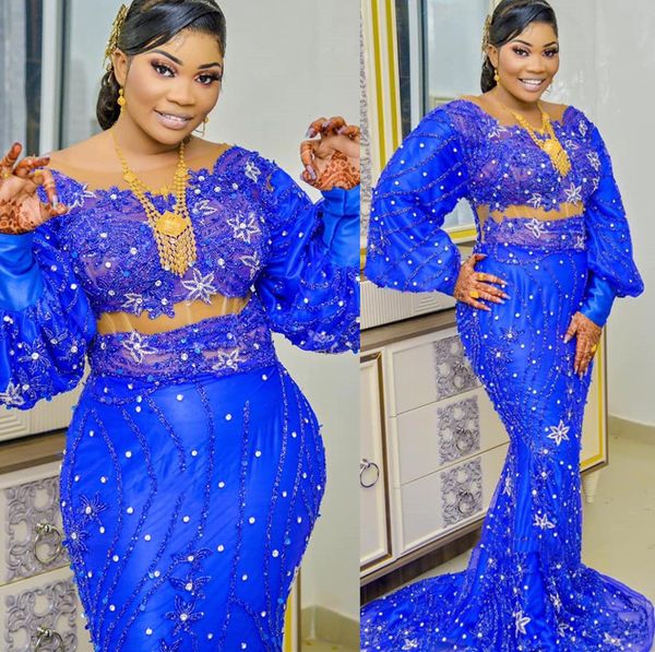 2022 plus size arabic aso ebi royal blue luxurious prom dresses beaded crystals evening formal party second reception birthday engagement go, Black
2022 plus size arabic aso ebi royal blue luxurious prom dresses beaded crystals evening formal party second reception birthday engagement go, Black