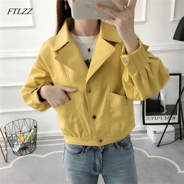 ftlzz leather jackets women turndown collar single breasted pu motorcycle black yellow punk jacket female short loose outwear 220815
ftlzz leather jackets women turndown collar single breasted pu motorcycle black yellow punk jacket female short loose outwear 220815