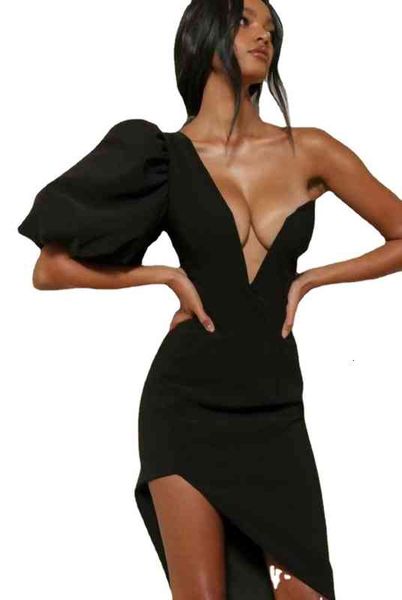 casual dresses summer fashion high-end women's wear deep v irregular dress temperament senior, Black;gray
casual dresses summer fashion high-end women's wear deep v irregular dress temperament senior, Black;gray