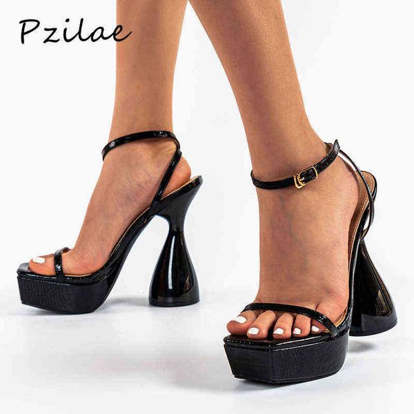 sandals pzilae fashion buckle strap high heels pumps new women open toe strange heel platform summer shoes black white 220704
sandals pzilae fashion buckle strap high heels pumps new women open toe strange heel platform summer shoes black white 220704