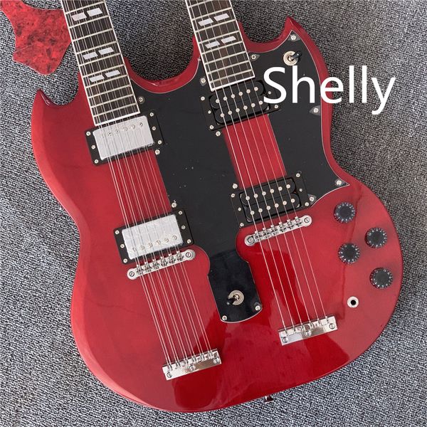 in stock double neck electric guitar 12 string and 6 string white dark red mahogany solid body silver fittings guitars guitarra
in stock double neck electric guitar 12 string and 6 string white dark red mahogany solid body silver fittings guitars guitarra