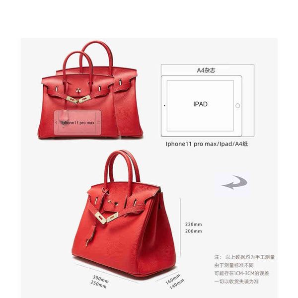 herme handbags paul h home leather lychee pattern bag female net red same bag