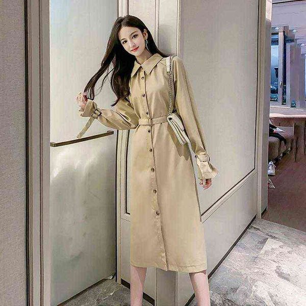 women's trench coats 2021 autumn long sleeve windbreaker women fashion temperament mid-length lace-up waist thin single-breasted coat d, Tan;black
women's trench coats 2021 autumn long sleeve windbreaker women fashion temperament mid-length lace-up waist thin single-breasted coat d, Tan;black