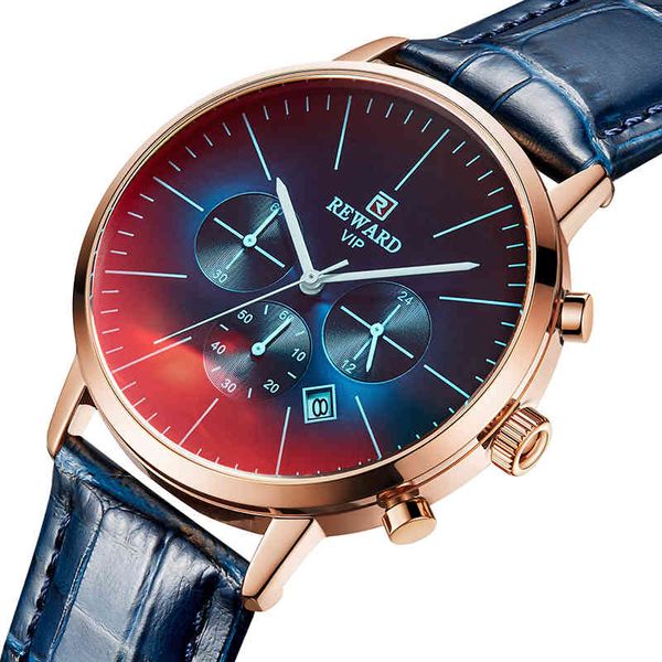 reward changing color glass men's chronograph wrist watch leather strap fashion alloy sport water ristant quartz watch, Slivery;brown
reward changing color glass men's chronograph wrist watch leather strap fashion alloy sport water ristant quartz watch, Slivery;brown