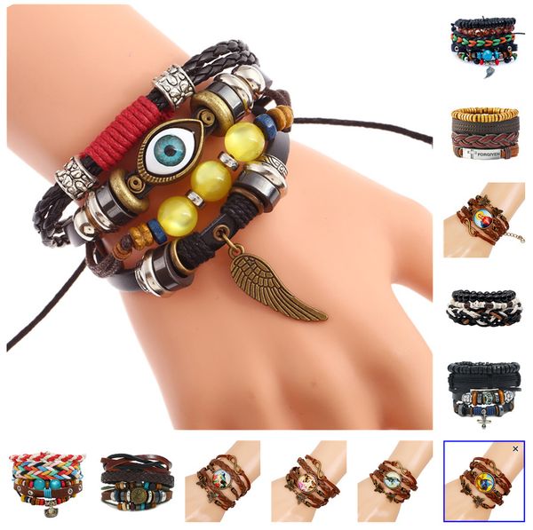 personality charms vintage woven rope men's accessories set with diy leather straps wooden beads bracelets wristband jelwery, Black
personality charms vintage woven rope men's accessories set with diy leather straps wooden beads bracelets wristband jelwery, Black