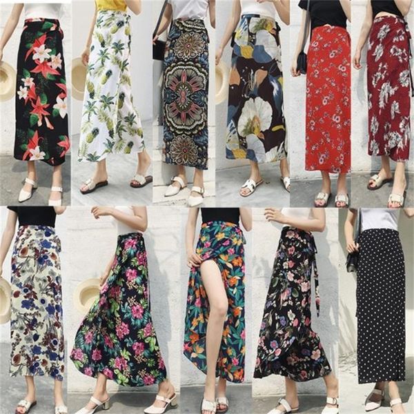 women floral print chiffon long skirt summer stylish midiskirt lace-up wrap holiday suntan beach s 220408, Black
women floral print chiffon long skirt summer stylish midiskirt lace-up wrap holiday suntan beach s 220408, Black