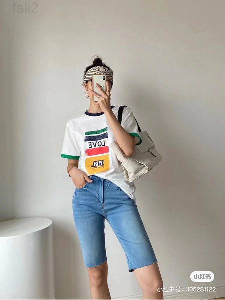 women's t-shirt designer 2022 spring and summer new contrast color stitching granular printing short sleeve t-shirt women's loose, White
women's t-shirt designer 2022 spring and summer new contrast color stitching granular printing short sleeve t-shirt women's loose, White