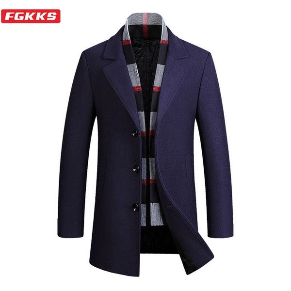 fgkks men wool coat brand long autumn winter new plaid jacket luxurious wool blends mens coats lj201109, Black
fgkks men wool coat brand long autumn winter new plaid jacket luxurious wool blends mens coats lj201109, Black