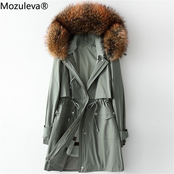 style for autumn and winter rabbit liner parka women's raccoon dog fur collar hooded jacket 210416, Black 
style for autumn and winter rabbit liner parka women's raccoon dog fur collar hooded jacket 210416, Black