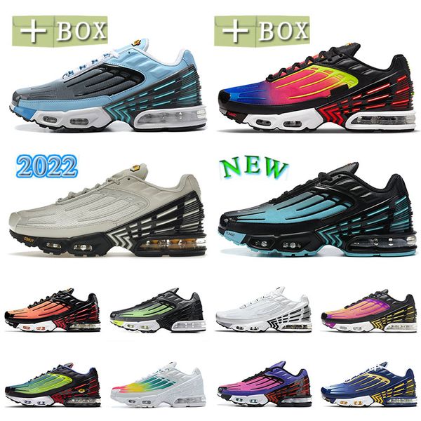 with box big size 12 tn3 mens womens running shoes authentic tn 3 plus multi swush white triple black light purple rainbow deep royal z gold
with box big size 12 tn3 mens womens running shoes authentic tn 3 plus multi swush white triple black light purple rainbow deep royal z gold