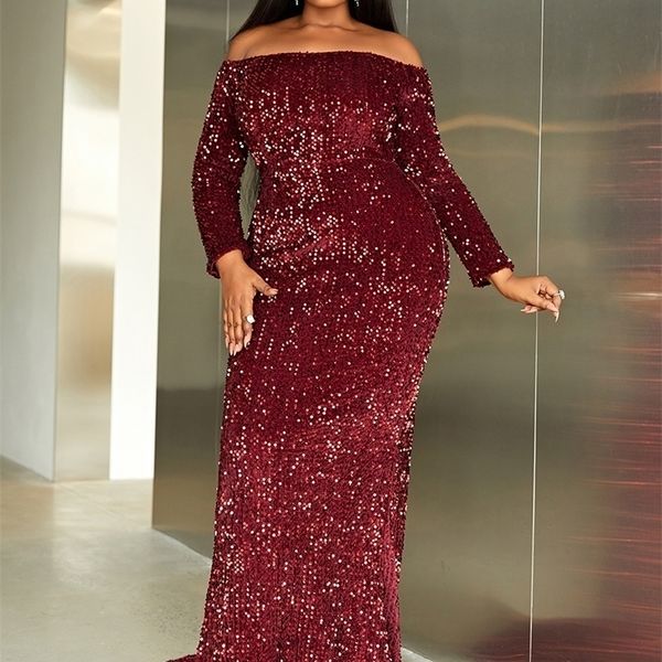 missord off shoulder sequin plus size women dress long sleeve floor length large maxi evening party dresses vestdios 220510, Black;gray
missord off shoulder sequin plus size women dress long sleeve floor length large maxi evening party dresses vestdios 220510, Black;gray