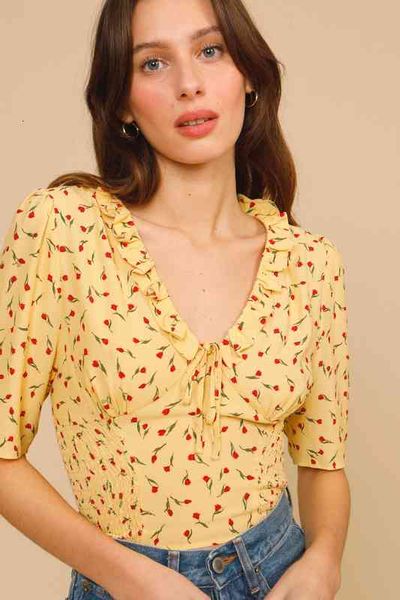 women's blouses shirts legal system ro family spring and summer v-neck pastoral floral print french short sleeve top, White
women's blouses shirts legal system ro family spring and summer v-neck pastoral floral print french short sleeve top, White