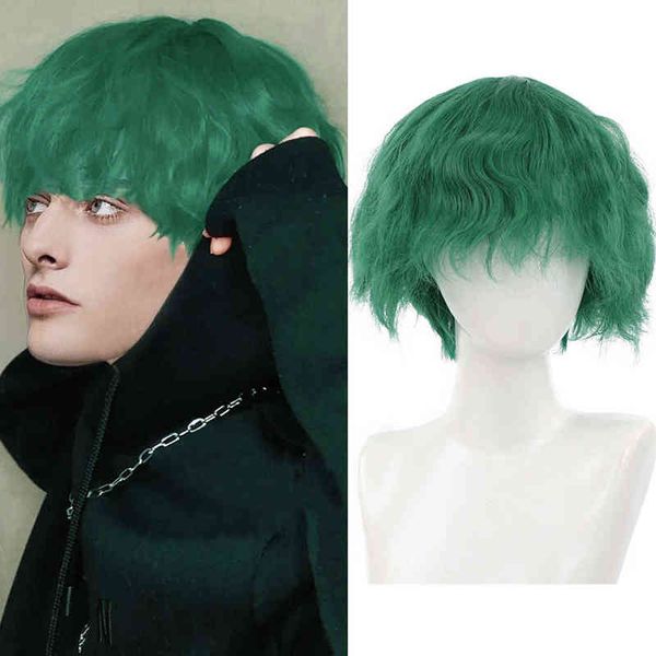 synthetic short curly wigs for men boys dark green hair machine made heat resistant daily party anime cosplay wig 220622, Black
synthetic short curly wigs for men boys dark green hair machine made heat resistant daily party anime cosplay wig 220622, Black