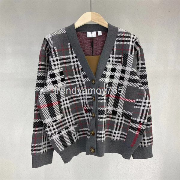 women's knits & tees autumn and winter home b sweater classic check round neck pullover wool v-neck cardigan jacket women, White
women's knits & tees autumn and winter home b sweater classic check round neck pullover wool v-neck cardigan jacket women, White