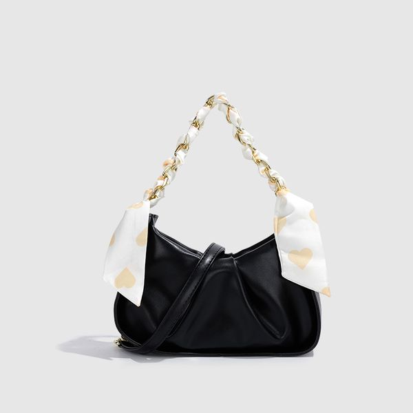 solid color bag women's 2021 summer new silk scarf chain underarm bag cloudbag personality pleated messengerbag wholesale
solid color bag women's 2021 summer new silk scarf chain underarm bag cloudbag personality pleated messengerbag wholesale
